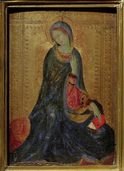 Virgin Annunciate, Right Hand Panel of Diptych by Simone Martini